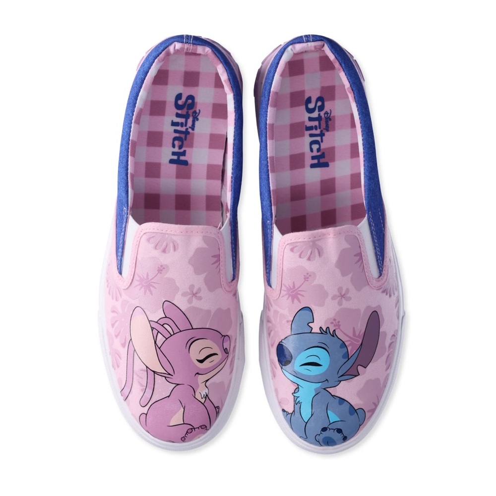 Disney Stitch and Angel Women’s slip on shoes, size 9